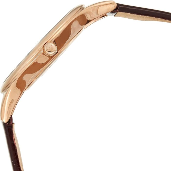Emporio Armani Aurora Mother of Pearl White Dial Brown Leather Strap Watch For Women - AR11057 - Image 8